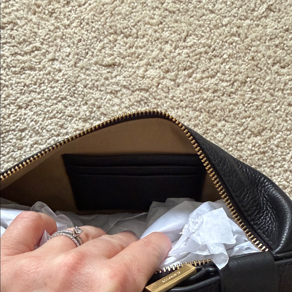All Saints half moon Leather Crossbody Bag - Picture 3 of 5